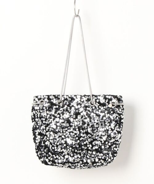 Port（ポート）の「【 Jelly moo / ジェリームー 】 スパンコール スネークチェーン ショルダー バッグ / 巾着 / イブニングバッグ（ハンドバッグ・レディース・ブラック/シルバー/ゴールド・FREE）」の12枚目の写真