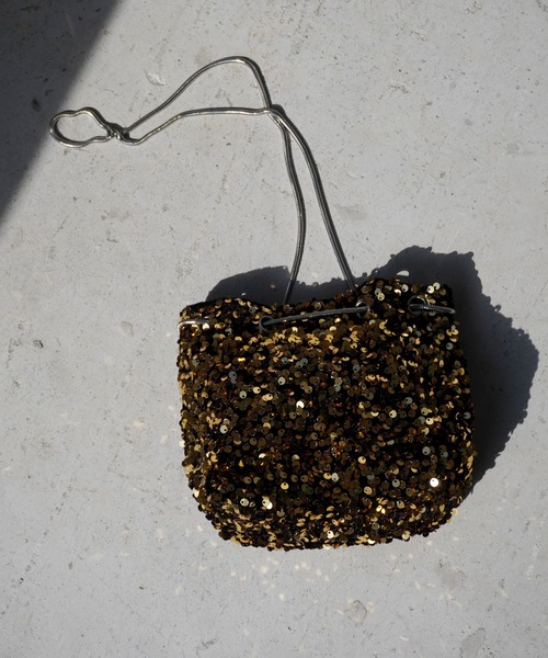 Port（ポート）の「【 Jelly moo / ジェリームー 】 スパンコール スネークチェーン ショルダー バッグ / 巾着 / イブニングバッグ（ハンドバッグ・レディース・ブラック/シルバー/ゴールド・FREE）」の18枚目の写真