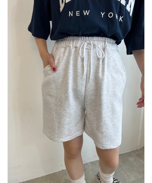 WC(ダブル シー)の「スウェットショートパンツ(スウェットパンツ・レディース・ブラック/グレー・FREE)」の1枚目の写真