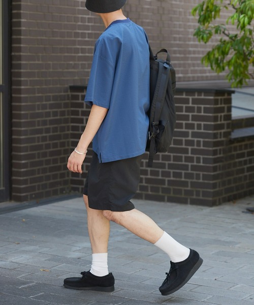 CIAOPANIC TYPY（チャオパニックティピー）の「ストレッチシアサッカークルーネックTee（スポーツグッズ・メンズ・ブルー/ブラウン/ダークネイビー・M/L）」の9枚目の写真