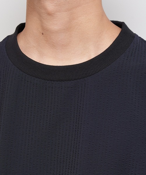 CIAOPANIC TYPY（チャオパニックティピー）の「ストレッチシアサッカークルーネックTee（スポーツグッズ・メンズ・ブルー/ブラウン/ダークネイビー・M/L）」の22枚目の写真