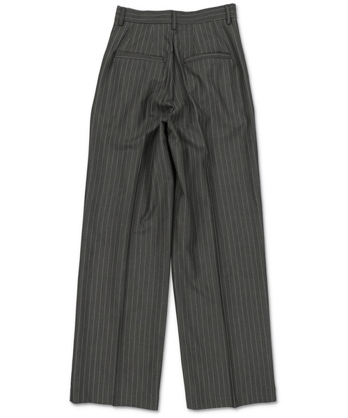 SPINNS（スピンズ）の「2タックストライプデザイン ストレートパンツ（スラックス・レディース・チャコール/ブラック・S/M）」の7枚目の写真