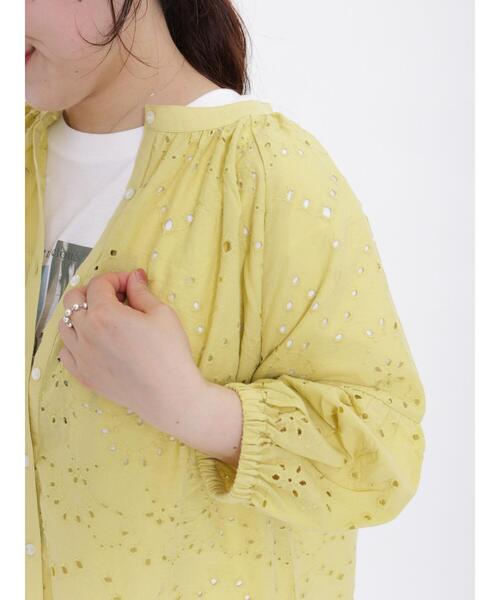 Samansa Mos2（サマンサ モスモス）の「インドカットワーク刺繍七分袖ブラウス（シャツ/ブラウス・レディース・イエロー/グリーン/レッド/ブラウン/オフホワイト/ブラック・F）」の16枚目の写真