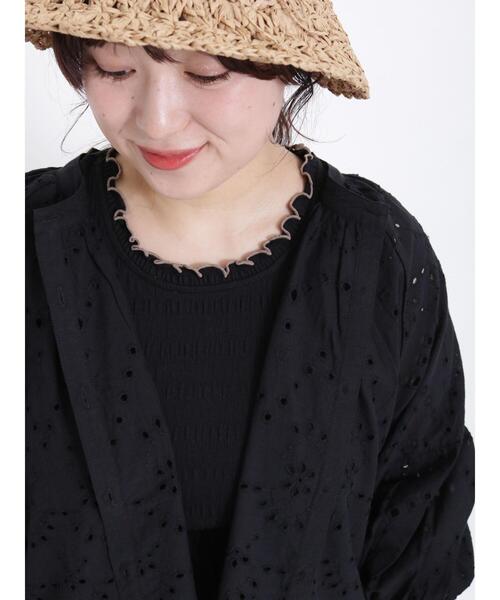 Samansa Mos2（サマンサ モスモス）の「インドカットワーク刺繍七分袖ブラウス（シャツ/ブラウス・レディース・イエロー/グリーン/レッド/ブラウン/オフホワイト/ブラック・F）」の20枚目の写真