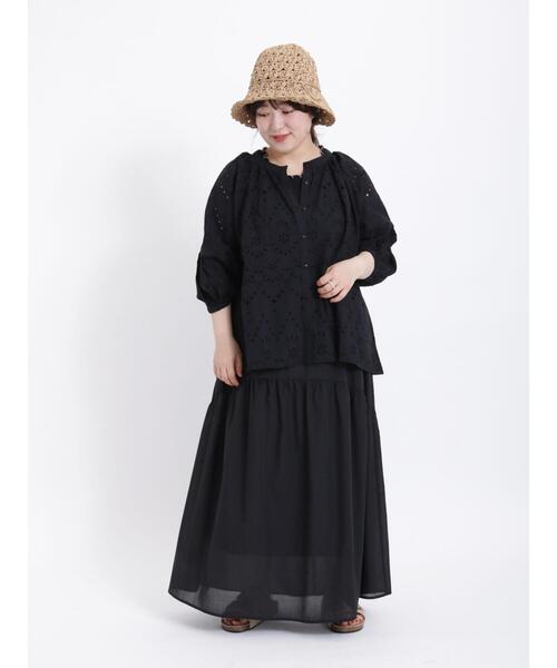 Samansa Mos2（サマンサ モスモス）の「インドカットワーク刺繍七分袖ブラウス（シャツ/ブラウス・レディース・イエロー/グリーン/レッド/ブラウン/オフホワイト/ブラック・F）」の22枚目の写真