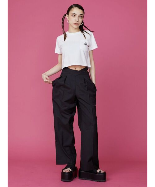 EVRIS（エヴリス）の「ウエストオープンタックパンツ（その他パンツ・レディース・グレー/ブラック・MEDIUM/SMALL）」の7枚目の写真