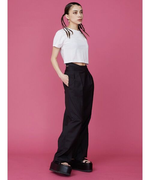 EVRIS（エヴリス）の「ウエストオープンタックパンツ（その他パンツ・レディース・グレー/ブラック・MEDIUM/SMALL）」の8枚目の写真