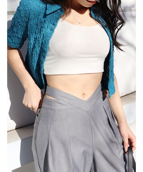 EVRIS（エヴリス）の「ウエストオープンタックパンツ（その他パンツ・レディース・グレー/ブラック・MEDIUM/SMALL）」の10枚目の写真