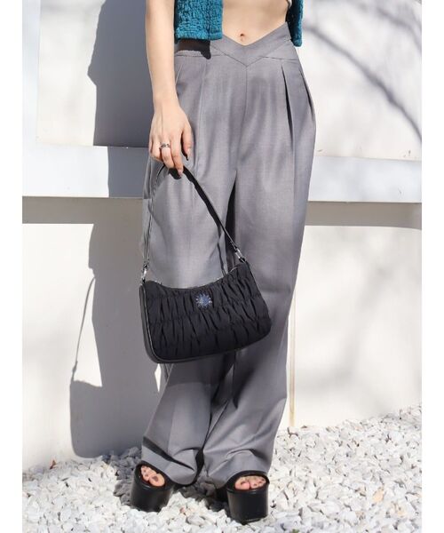 EVRIS（エヴリス）の「ウエストオープンタックパンツ（その他パンツ・レディース・グレー/ブラック・MEDIUM/SMALL）」の12枚目の写真