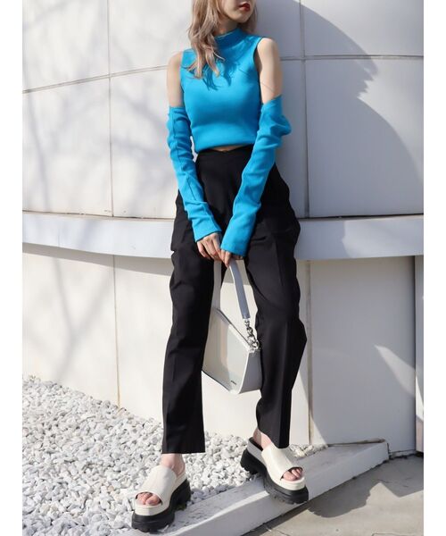 EVRIS（エヴリス）の「ウエストオープンタックパンツ（その他パンツ・レディース・グレー/ブラック・MEDIUM/SMALL）」の17枚目の写真