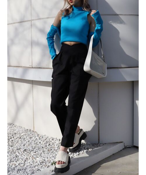 EVRIS（エヴリス）の「ウエストオープンタックパンツ（その他パンツ・レディース・グレー/ブラック・MEDIUM/SMALL）」の18枚目の写真