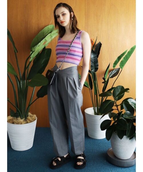 EVRIS（エヴリス）の「ウエストオープンタックパンツ（その他パンツ・レディース・グレー/ブラック・MEDIUM/SMALL）」の20枚目の写真