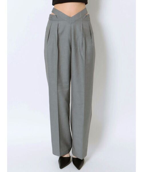 EVRIS（エヴリス）の「ウエストオープンタックパンツ（その他パンツ・レディース・グレー/ブラック・MEDIUM/SMALL）」の21枚目の写真