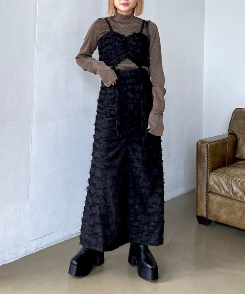 PAGEBOY（ページボーイ）の「ハイウエストビスチェSET（ワンピース・レディース・ブラック/アイボリー・FREE）」の11枚目の写真