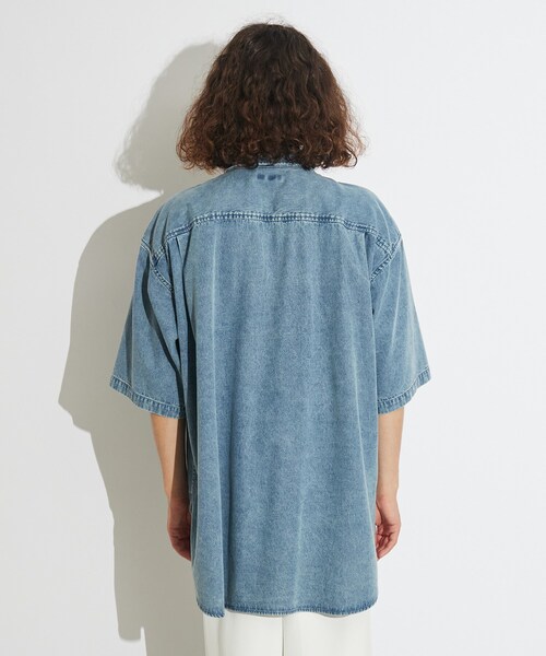 tk.TAKEO KIKUCHI（ティーケータケオキクチ）の「◆ケミカルデニムBIGシャツ（シャツ/ブラウス・メンズ・ブラック系3/ブルー系3・88）」の14枚目の写真