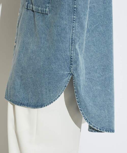 tk.TAKEO KIKUCHI（ティーケータケオキクチ）の「◆ケミカルデニムBIGシャツ（シャツ/ブラウス・メンズ・ブラック系3/ブルー系3・88）」の7枚目の写真