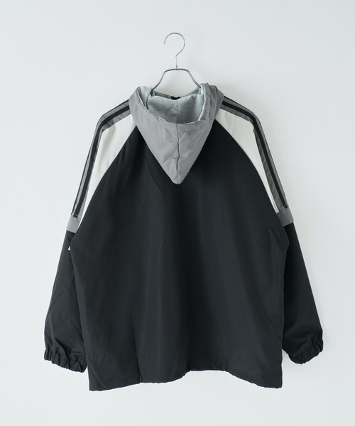 WEGO（ウィゴー）の「WEGO/【一部店限定】バイカラーラインウィンドブレーカー（マウンテンパーカー・レディース・ブラック・FREE）」の10枚目の写真