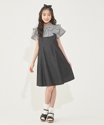 mezzo piano Junior（メゾピアノジュニア）の「フリル袖コンビネーションワンピース（ワンピース・キッズ）」