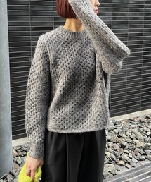 【Audrey and John Wad】ミックスヤーンローゲージメッシュニット