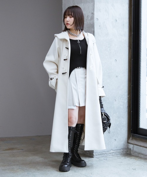 PAGEBOY(ページボーイ)の「ダッフルコート(ダッフルコート・レディース・ホワイト/ブラック・FREE)」の7枚目の写真