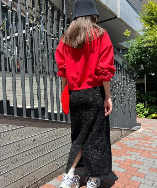 PHILLY（フィリー）の「【PHILLY】キラキラシャギーロングスカート（スカート・レディース・ピンク/ブラック・FREE）」の7枚目の写真