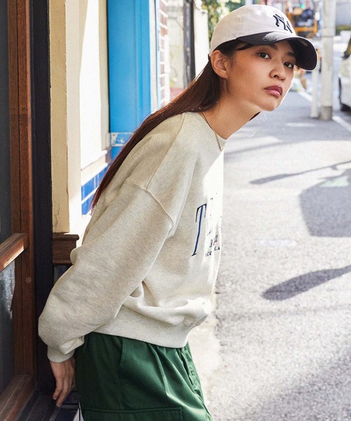 Dickies/ディッキーズ 裏毛パッチロゴ刺繍クルーネック