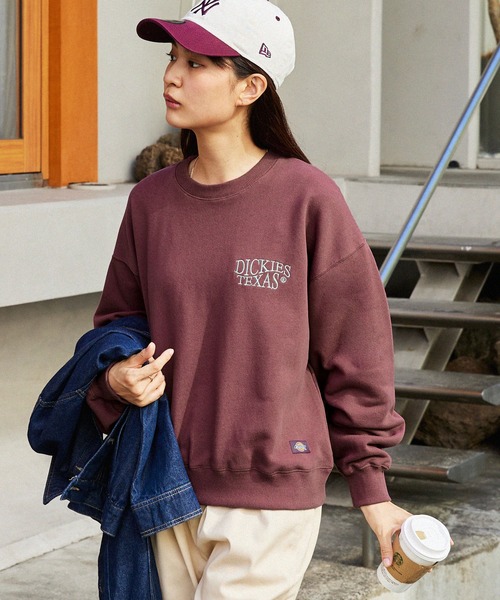 【DICKIES】★ストーンテクスチャー フォント ロゴスウェット ★ DICKIES】☆ストーンテクスチャー フォント ロゴスウェット
