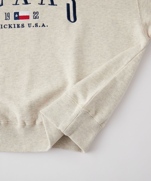【DICKIES】★ストーンテクスチャー フォント ロゴスウェット ★ Dickies/ディッキーズ 裏毛パッチロゴ刺繍クルーネック