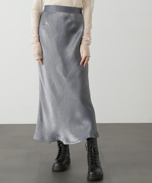 FREE'S MART(フリーズマート)の「◆シャイニーナロースカート(スカート・レディース・ベージュ/グリーン/ブラック・MEDIUM/SMALL)」の19枚目の写真