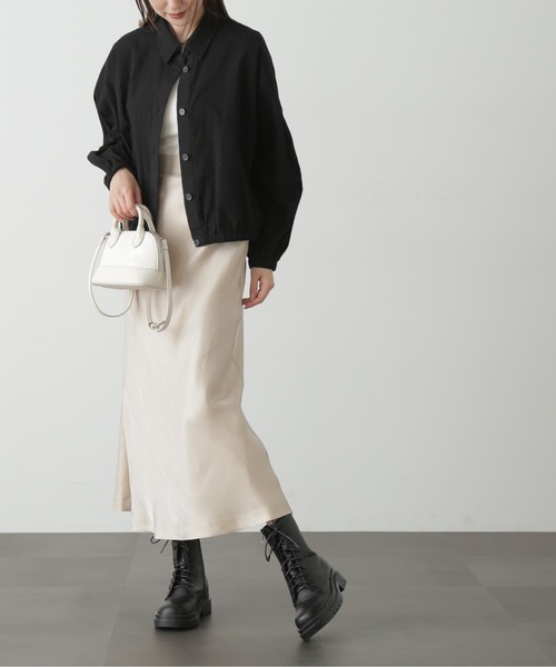 FREE'S MART(フリーズマート)の「◆シャイニーナロースカート(スカート・レディース・ベージュ/グリーン/ブラック・MEDIUM/SMALL)」の8枚目の写真