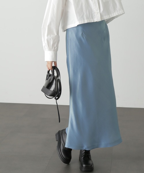 FREE'S MART(フリーズマート)の「◆シャイニーナロースカート(スカート・レディース・ベージュ/グリーン/ブラック・MEDIUM/SMALL)」の10枚目の写真