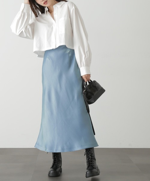 FREE'S MART(フリーズマート)の「◆シャイニーナロースカート(スカート・レディース・ベージュ/グリーン/ブラック・MEDIUM/SMALL)」の11枚目の写真