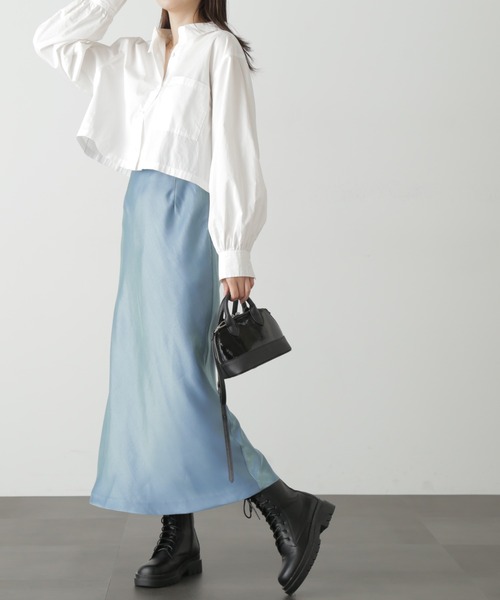 FREE'S MART(フリーズマート)の「◆シャイニーナロースカート(スカート・レディース・ベージュ/グリーン/ブラック・MEDIUM/SMALL)」の12枚目の写真