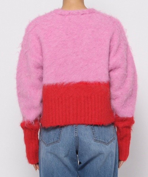 LOWRYS FARM(ローリーズファーム)の「シャギーバイカラーショートカーディガン 968135(カーディガン/ボレロ・レディース・ホワイト/グレー/ピンク・FREE)」の17枚目の写真
