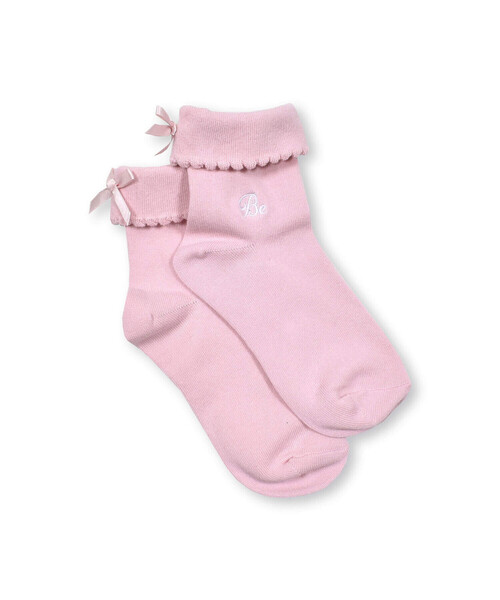 BeBe(ベベ)の「リボン付き折り返しソックス(11~24cm)(ソックス/靴下・キッズ・ピンク/ホワイト/ネイビー・17.0cm/19.0cm/15.0cm/21.0cm/24.0cm/13.0cm)」の11枚目の写真