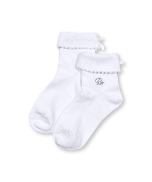 BeBe(ベベ)の「リボン付き折り返しソックス(11~24cm)(ソックス/靴下・キッズ・ピンク/ホワイト/ネイビー・17.0cm/19.0cm/15.0cm/21.0cm/24.0cm/13.0cm)」の15枚目の写真