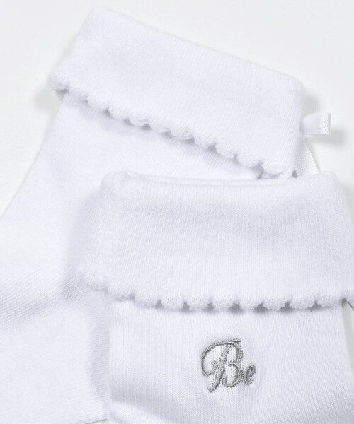 BeBe(ベベ)の「リボン付き折り返しソックス(11~24cm)(ソックス/靴下・キッズ・ピンク/ホワイト/ネイビー・17.0cm/19.0cm/15.0cm/21.0cm/24.0cm/13.0cm)」の17枚目の写真