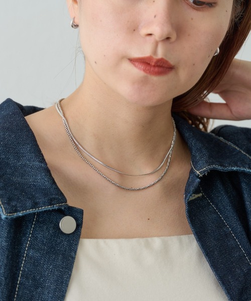 COLONY 2139（コロニートゥーワンスリーナイン）の「パールチェーンレイヤードネックレス（ネックレス・レディース・シルバー・FREE）」の11枚目の写真