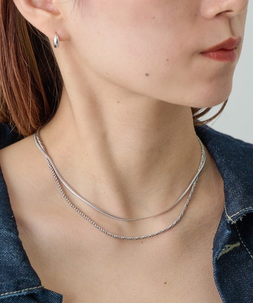 COLONY 2139（コロニートゥーワンスリーナイン）の「パールチェーンレイヤードネックレス（ネックレス・レディース・シルバー・FREE）」の13枚目の写真