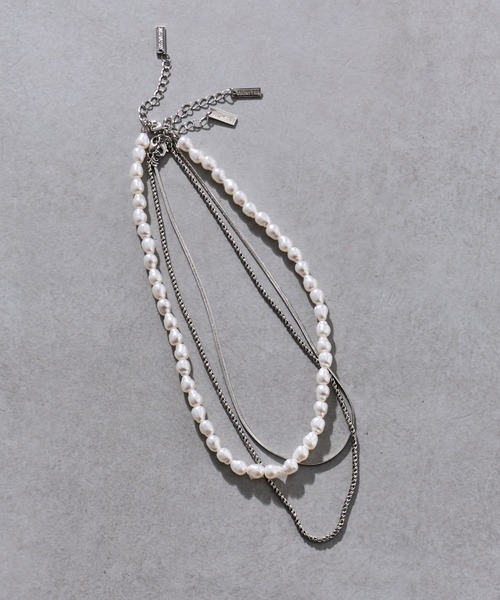 COLONY 2139（コロニートゥーワンスリーナイン）の「パールチェーンレイヤードネックレス（ネックレス・レディース・シルバー・FREE）」の2枚目の写真
