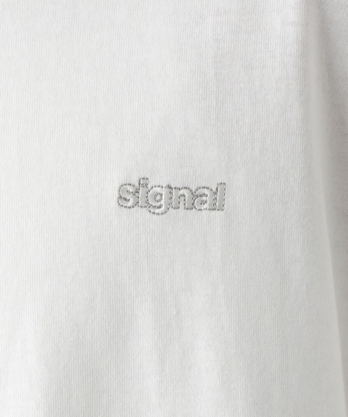 SIGNAL SPORTS（シグナルスポーツ）の「【SIGNAL SPORTS】16/1ワンポイント刺繍/オーバーサイズTシャツ（Tシャツ/カットソー・メンズ・イエロー系その他/ブラック/ホワイト/ダークグリーン/グレー系その他/その他4/グリーン系その他・LARGE/MEDIUM/SMALL）」の20枚目の写真