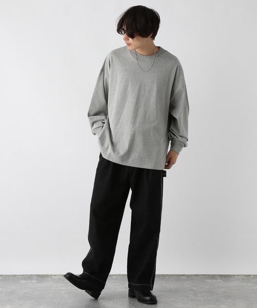 SIGNAL SPORTS（シグナルスポーツ）の「【SIGNAL SPORTS】16/1ワンポイント刺繍/オーバーサイズTシャツ（Tシャツ/カットソー・メンズ・イエロー系その他/ブラック/ホワイト/ダークグリーン/グレー系その他/その他4/グリーン系その他・LARGE/MEDIUM/SMALL）」の10枚目の写真