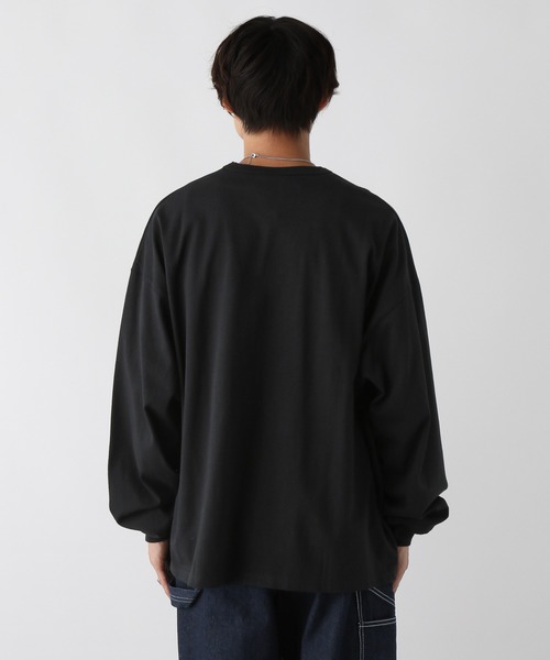 SIGNAL SPORTS（シグナルスポーツ）の「【SIGNAL SPORTS】16/1ワンポイント刺繍/オーバーサイズTシャツ（Tシャツ/カットソー・メンズ・イエロー系その他/ブラック/ホワイト/ダークグリーン/グレー系その他/その他4/グリーン系その他・LARGE/MEDIUM/SMALL）」の14枚目の写真