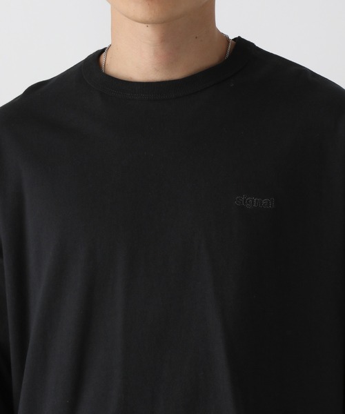 SIGNAL SPORTS（シグナルスポーツ）の「【SIGNAL SPORTS】16/1ワンポイント刺繍/オーバーサイズTシャツ（Tシャツ/カットソー・メンズ・イエロー系その他/ブラック/ホワイト/ダークグリーン/グレー系その他/その他4/グリーン系その他・LARGE/MEDIUM/SMALL）」の16枚目の写真