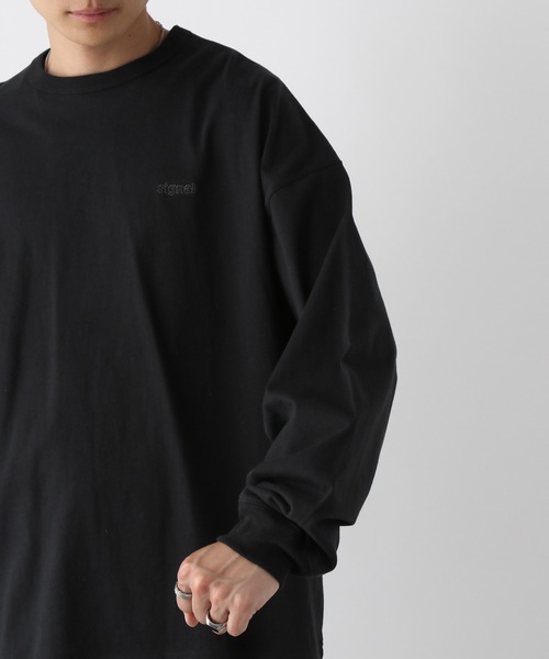 SIGNAL SPORTS（シグナルスポーツ）の「【SIGNAL SPORTS】16/1ワンポイント刺繍/オーバーサイズTシャツ（Tシャツ/カットソー・メンズ・イエロー系その他/ブラック/ホワイト/ダークグリーン/グレー系その他/その他4/グリーン系その他・LARGE/MEDIUM/SMALL）」の17枚目の写真