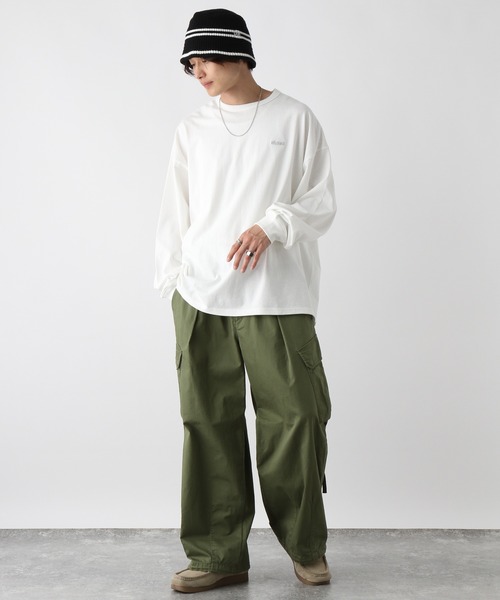 SIGNAL SPORTS（シグナルスポーツ）の「【SIGNAL SPORTS】16/1ワンポイント刺繍/オーバーサイズTシャツ（Tシャツ/カットソー・メンズ・イエロー系その他/ブラック/ホワイト/ダークグリーン/グレー系その他/その他4/グリーン系その他・LARGE/MEDIUM/SMALL）」の8枚目の写真