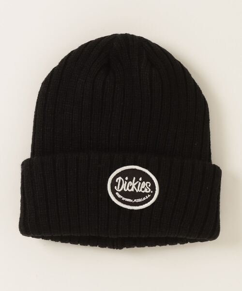 Dickies（ディッキーズ）の「【DICKIES/ディッキーズ】ワッペン Kids KNIT WACH / キッズニット帽子（ニットキャップ/ビーニー・キッズ・ブラック/オフホワイト・FREE）」の2枚目の写真