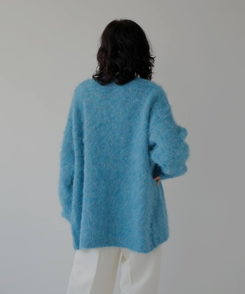 hellam（へラム）の「ウールシャギーニットカーディガン（カーディガン/ボレロ・レディース・アイボリー/杢グレー/ブルー/チャコールグレー・FREE）」の11枚目の写真