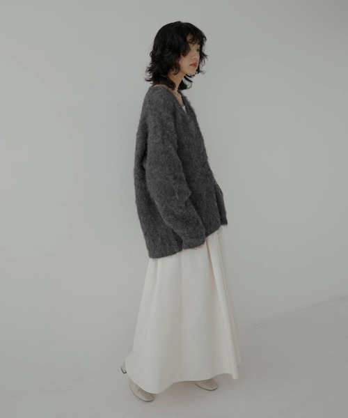 hellam（へラム）の「ウールシャギーニットカーディガン（カーディガン/ボレロ・レディース・アイボリー/杢グレー/ブルー/チャコールグレー・FREE）」の14枚目の写真
