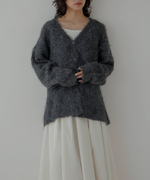 hellam（へラム）の「ウールシャギーニットカーディガン（カーディガン/ボレロ・レディース・アイボリー/杢グレー/ブルー/チャコールグレー・FREE）」の16枚目の写真